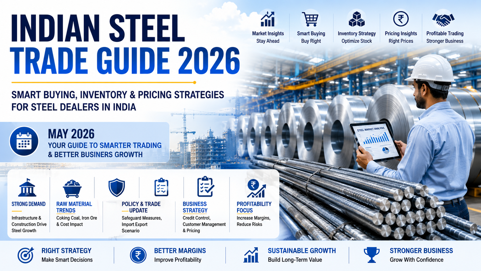 Indian Steel Market Trade Guide May 2026: Dealer Strategies for Pricing, Inventory & Profitable Steel Trading